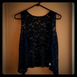 Black lace goth/vamp vest